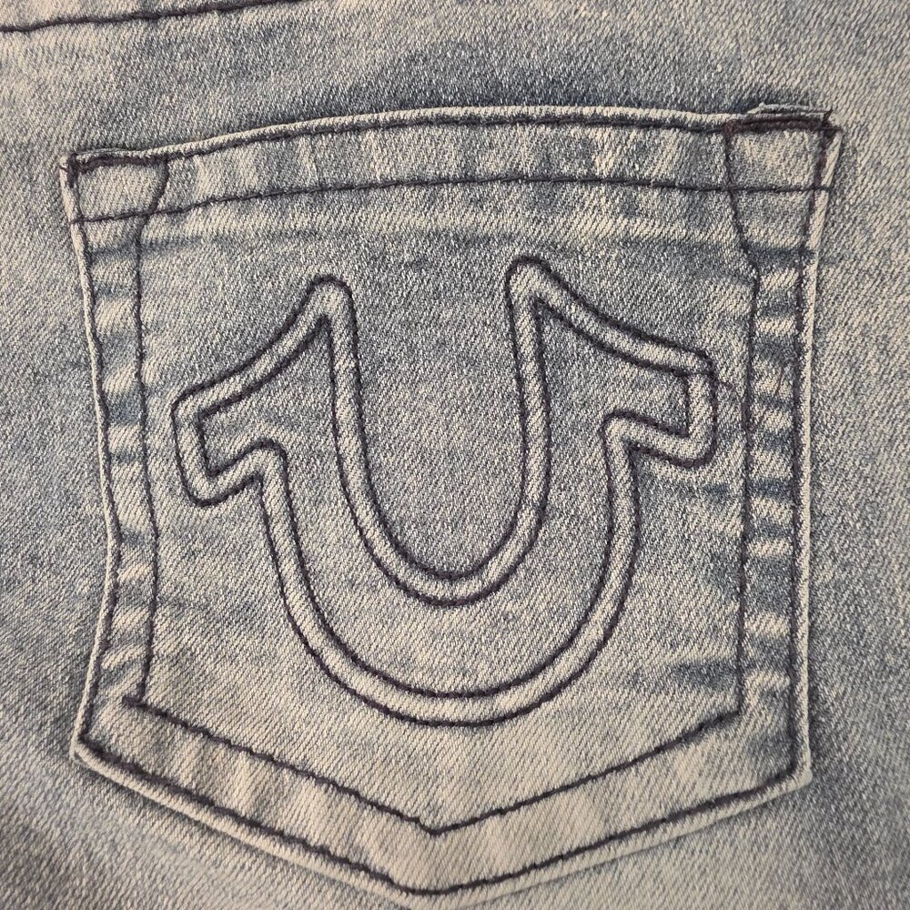 NWT True Religion Geno Boy's Relaxed Slim Distressed Denim Jeans, Size 12 - Picture 8 of 11